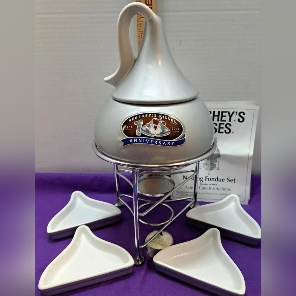 Vintage HERSHEY'S KISSES 100th Anniversary Fondue Set- 2005